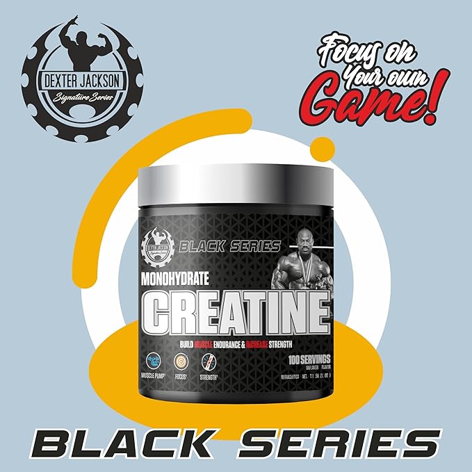 Black Series Monohydrate Creatine | 300g | 100 Servings | Premium Micronized Creatine for Strength Muscle Growth &amp Recovery