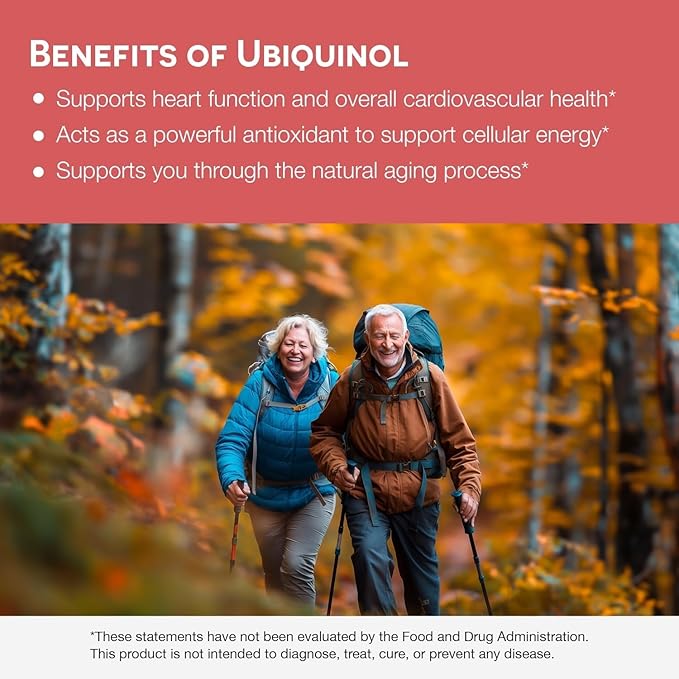 EZ Melts Ubiquinol 100 mg - CoQ10 Supplement for Heart Health &amp Energy Support - Antioxidant Protection - No Artificial Flavors - Non-GMO &amp Vegan - Apple - 120 Dissolvable Tablets (120 Serving