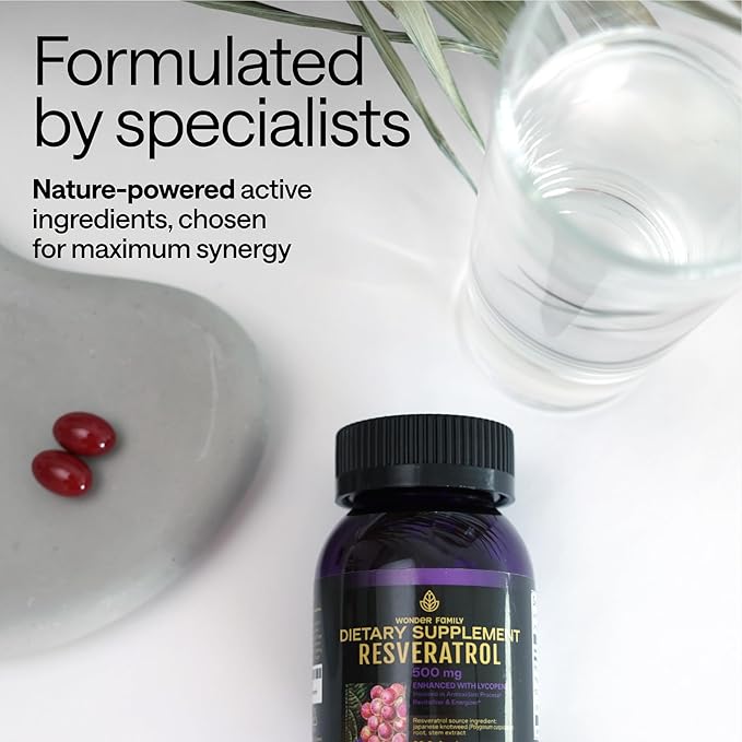 Gym Endurance Bundle - Resveratrol for Heart Support - Creatine Monohydrate Gummies 5g for Muscles - 60 Resveratrol 500MG Softgels 120 Creatine Chewables