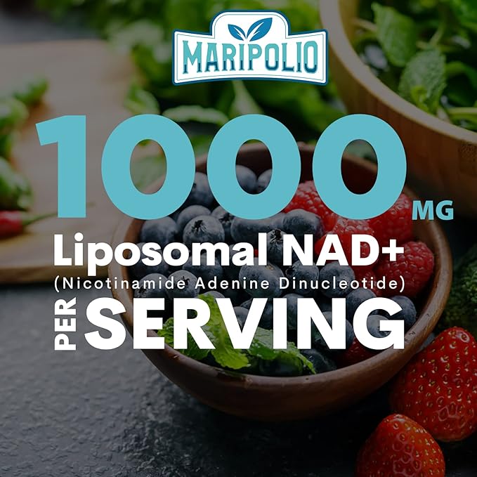 Liposomal NAD+ 1000 mg Supplement | High Bioavailability Liposomal Delivery | Cellular Energy &amp Wellness Support | Pure NAD+ Dietary Supplement for MenWomen 60 Softgels