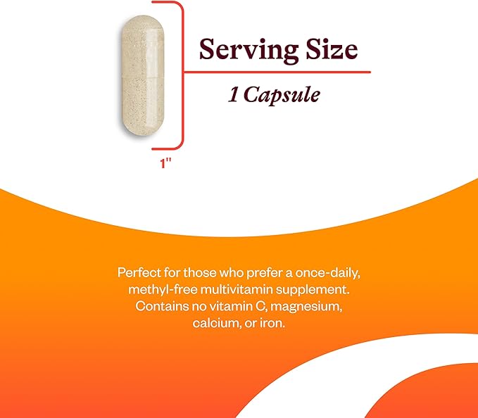 Seeking Health Multivitamin One MF - MTHFR Support Supplement with Calcium Folinate &amp Vitamin B12 - Easy-to-Digest - Methyl-Free Vegetarian Capsule - 45 Veggie Capsules