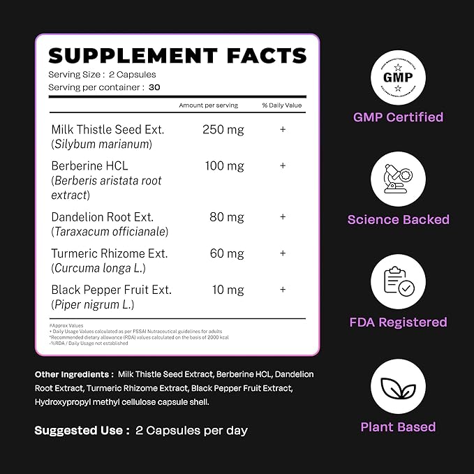 Auric Milk Thistle ++ 180 Capsules | Elite Formula | Daily Wellness Support | Veg Capsules | Gluten-Free | Additive-Free | Plant-Based| 500 mg Actives per Serve