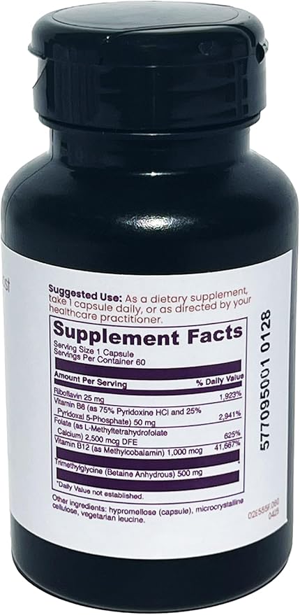 Methylation Boost – Active B Vitamins with Methyl B12 P-5-P Riboflavin &amp Betaine (TMG) – 60 Vegan Capsules – Detox Homocysteine Cognitive Support – by Eternity Medicine