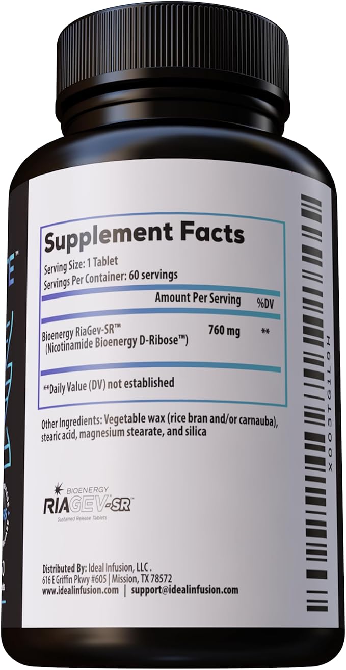 Regenerate Sustained Release Supplement for NAD &amp NR Biosynthesis Boost ATP Elevate NAD+ Increase Glutathione: Cardiovascular Health &amp Muscle Vitality (60 Servings) Vegan - NMN Alernative