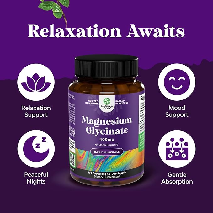 Bundle of Delicious Iron Gummies for Women and Men - Iron Supplement for Women and Men with Vitamin C and Pure Magnesium Glycinate 400mg Per Serving - for Mood Sleep and Relaxation