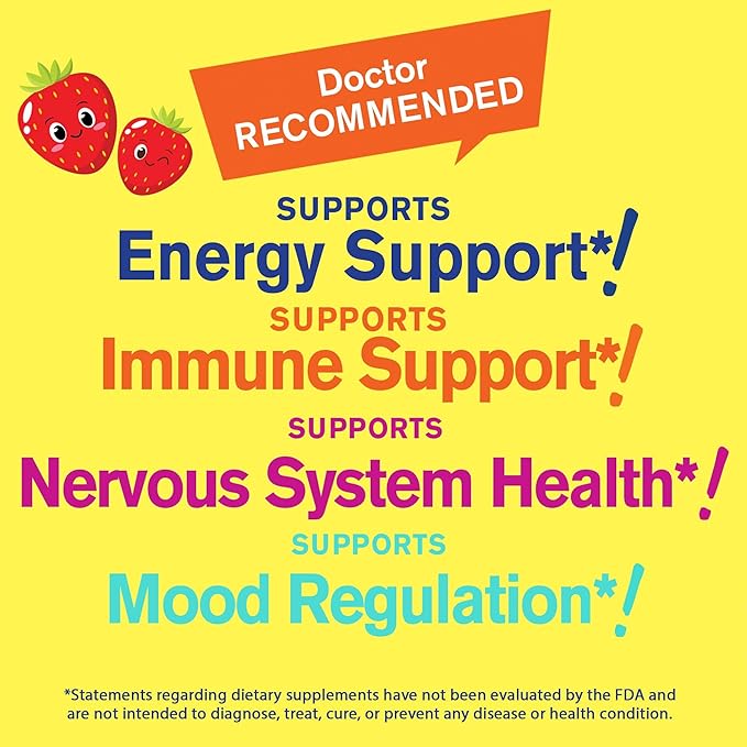 WellYeah Vitamin C Kids + B Complex Kids Gummies Bundle - Great Tasting Vitamin Supplement Gluten Free GMO Free Chewable Gummy