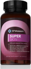 O'blossom Super Skin Beauty Supplement with SkinAx2 - Clinically Proven Best Sellers for Super Youth: Boosts Elasticity by 84% Reduces Wrinkle Depth by 18% Increases Collagen Production by 34%