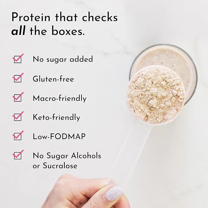 JUST INGREDIENTS French Vanilla Protein Powder – 30 Serving Bag – Grass-Fed Whey &amp Plant Protein Blend with Real Vanilla Bean – Sweetened with Coconut Sugar &amp Monk Fruit Non-GMO Gluten-Free