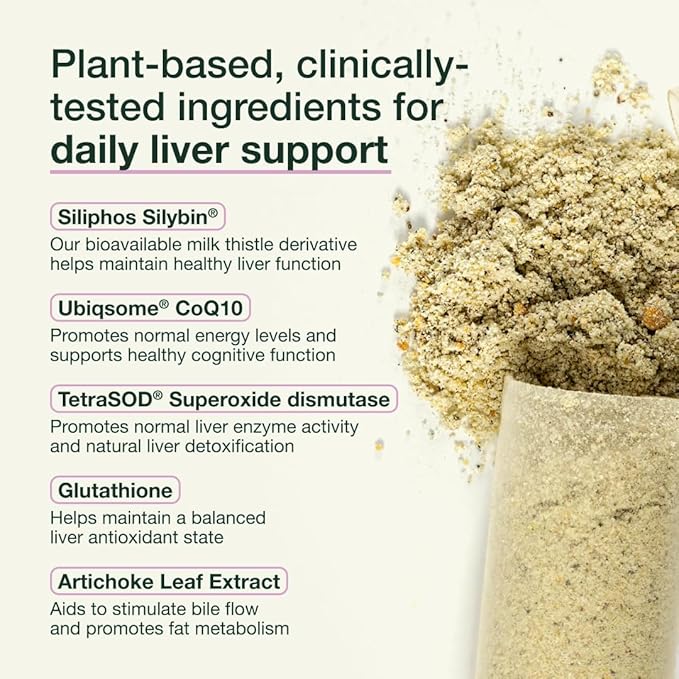 Biocol Labs Something® for Liver Health Daily Liver Support – Liver Detox Antioxidant &amp Metabolic Function Formula with Milk Thistle Glutathione &amp CoQ10 – Vegan &amp Non-GMO