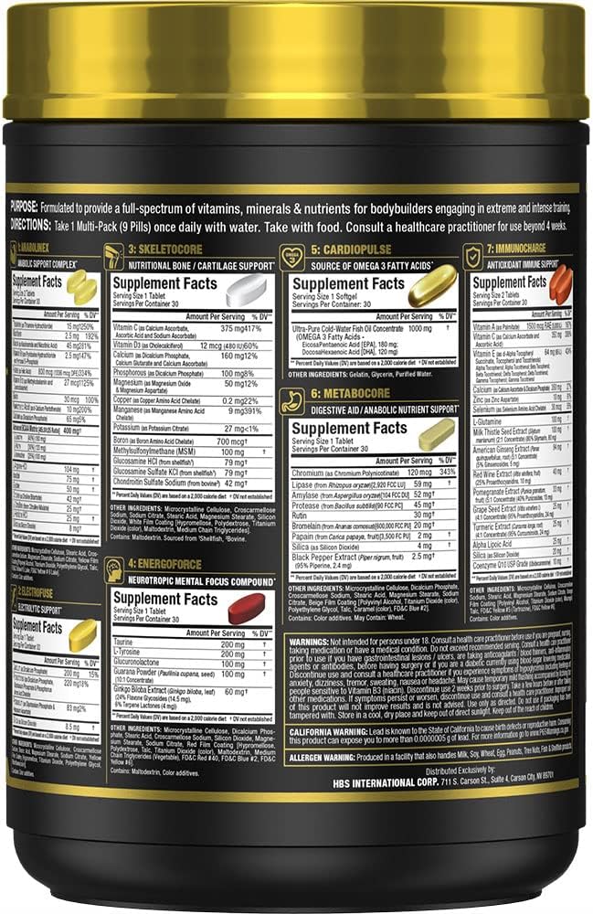 ALLMAX VITASTACK - 30 Multi-Packs - Convenient Multivitamin Mineral &amp Nutrient Tablets - 30 Servings