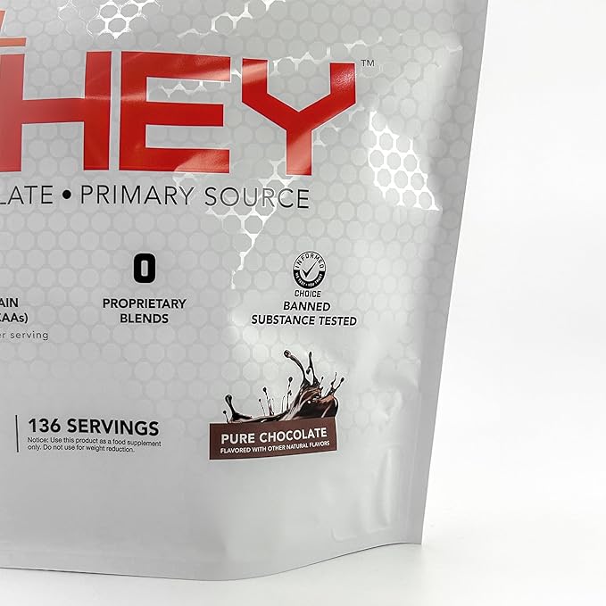 RIVAL NUTRITION Clean Rival Whey – 10LB Pure Chocolate – 100% Whey Protein Powder Whey Isolate Primary Source | 25g Protein Muscle Gain/Recovery | All Natural No Artificial Ingredients- 136 Servings