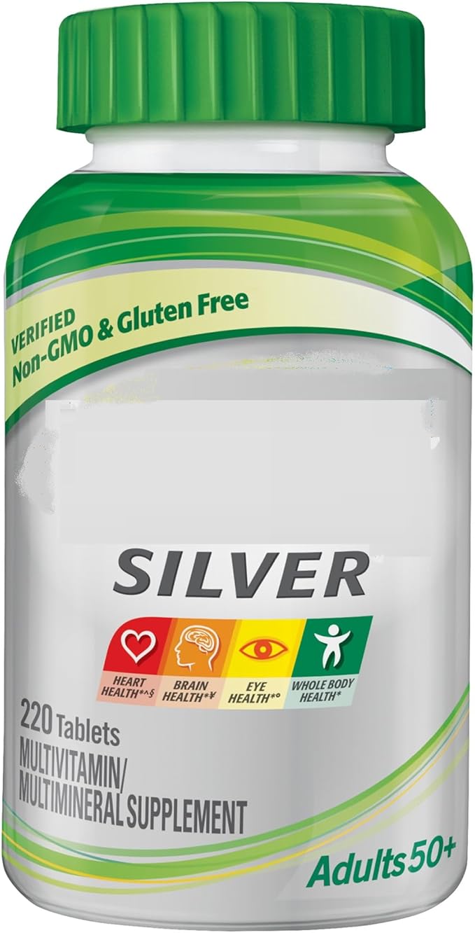 SEDLAV Silver Multivitamin for Adults 50 Plus Multimineral Supplement 220 Ct Sticker
