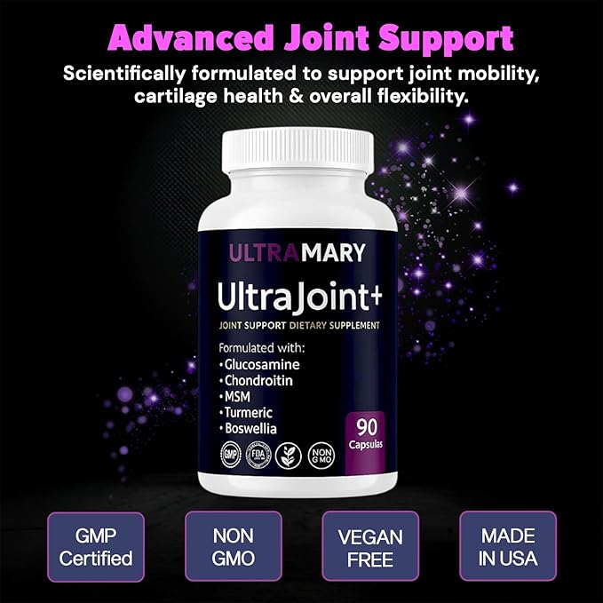 Glucosamine Chondroitin MSM and Turmeric Supplement – Joint Support Supplement for Women and Men with Boswellia and Chondroitin Sulfate for Joint Health Mobility &amp Flexibility – 90 Capsules