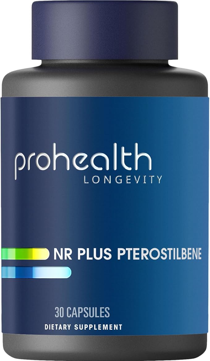 ProHealth Nicotinamide Riboside + Pterostilbene | 30 Capsules | NAD+ Support Plus Sirtuin Activation for Optimized Aging | USA Manufactured Triple Lab-Tested