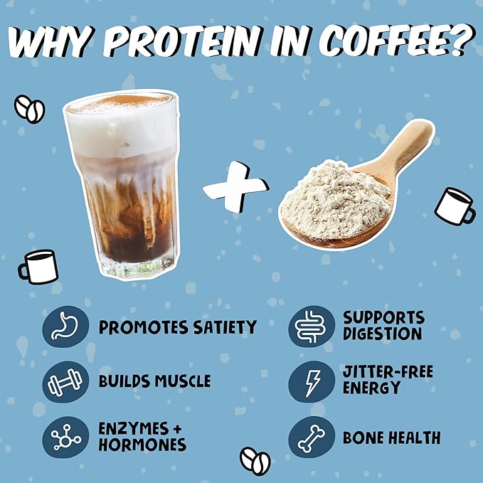 Renude Collagen Crush - Creamer Powder for Coffee Grass-Fed Bovine Collagen Peptides 10g Protein per Serving Support for Hair Skin Gut Health with Natural Adaptogens 20 Serving Bag