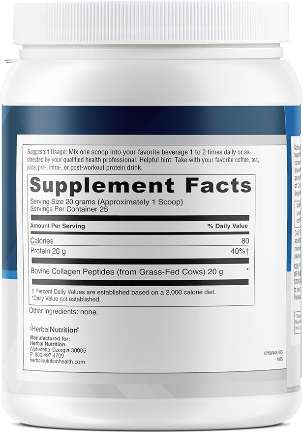 Collagen Peptides Powder Hydrolyzed Proteins are Vital Proteins for Skin Hair Nails and Joint Health Keto Paleo Friendly Non-GMO Gluten Free 25 20mg Servings 2 Containers