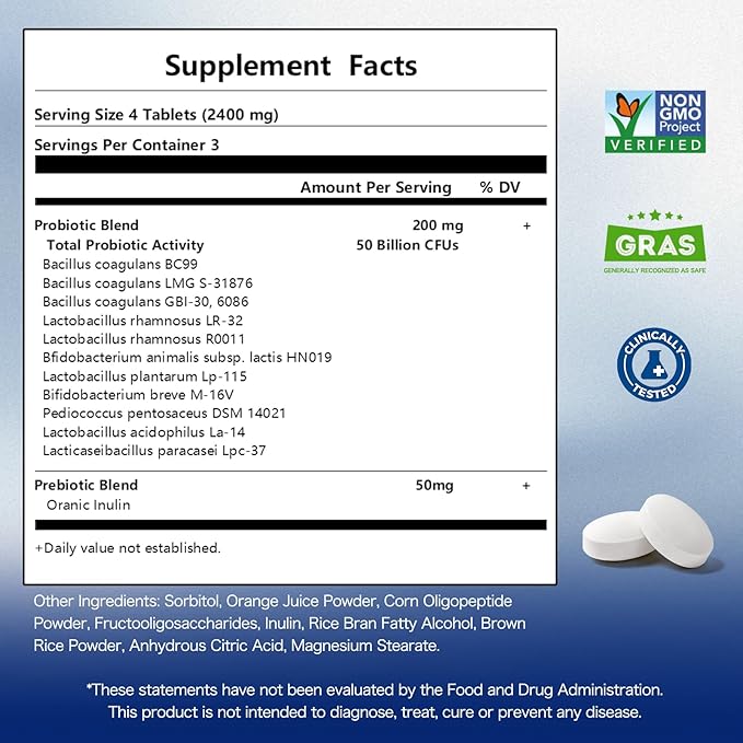 Hangover Relief Supplement – Feel Better After Drinking – Fast Morning Recovery Support – Probiotic-Powered Formula – 16 Chewable Tablets (12 + 4 Bonus)