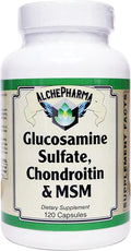 Glucosamine Sulfate Chondroitin &amp MSM Capsules (4 Cap High Potency Formula) (120 Capsules)