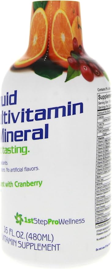 1st Step Pro-Wellness Liquid Multi-Vitamin and Mineral Supplement Citrus Burst 16-Ounce Bottles