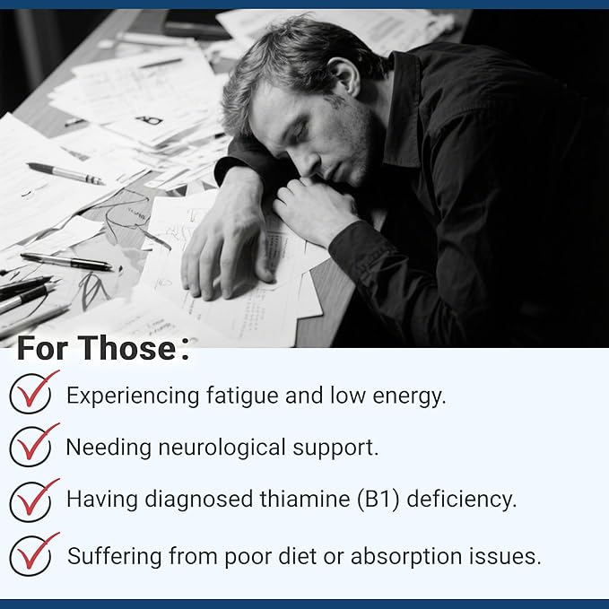 B1 Benfotiamine 500mg per Serving 120 CapsulesFat &amp Water Soluble Vitamin B1 Gluten Free Non-GMO Vegetarian 2 Pack