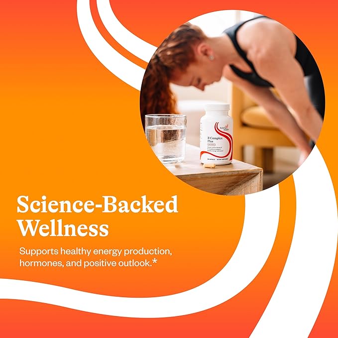 Seeking Health B Complex Plus - Vitamin B Complex Supplement with Choline &amp Riboflavin - Supports Brain Health Digestion &amp Energy - 100 Capsules