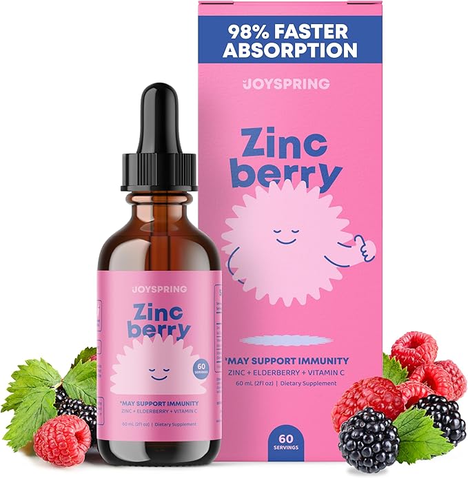 JoySpring Vitamin D Drops for Toddlers to Support Growth Bone and Immune Health Kids Zinc Supplements - Elderberry with Zinc Liquid and Daily Complex B Vitamins with Vitamin B2 B6 B12 and B5