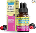 Liquid Biotin and Collagen 15000Mcg Natural Berry Flavor Drops for Hair Skin Nails z (Pack of 2)