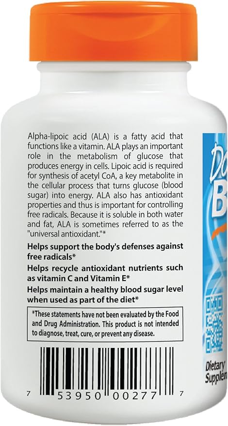 Doctors BEST Alpha-Lipoic Acid 300 Supports Antioxidant Function &amp Glycemic Balance Non-GMO Gluten Free Soy Free Vegan 180 Veggie Caps