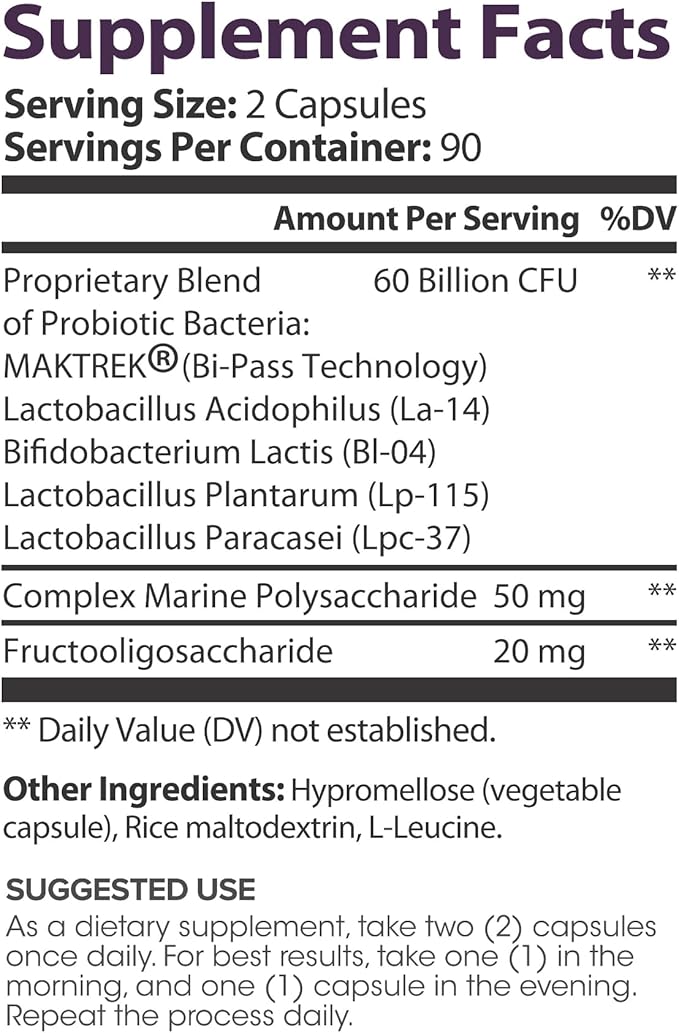 Lumen Naturals Probiotic 60 Billion CFU for Women Digestive with Maktrek Technology - 180 Count - 90 Servings (180 Count (Pack of 1))