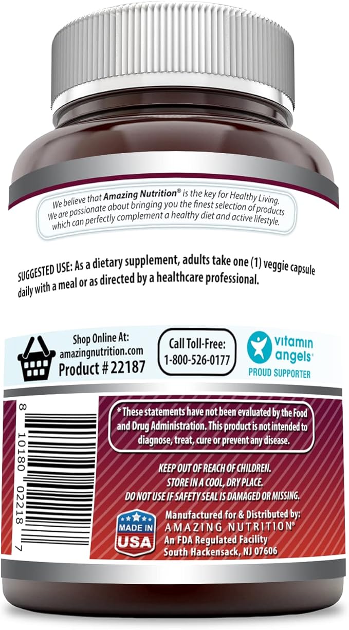 Amazing Formulas Quercetin 500mg Veggie Capsules Supplement | Non-GMO | Gluten Free | Supports Overall Health &amp Well Being (120 Count | 2 Pack)