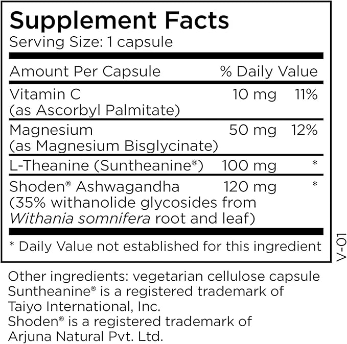 MethylPro Ashwagandha Complex - Magnesium L Theanine Supplement with Ashwagandha Root - Support a Healthy Brain &amp Balanced Sense of Calm - Pairs Well with L-Methylfolate (60 Capsules)