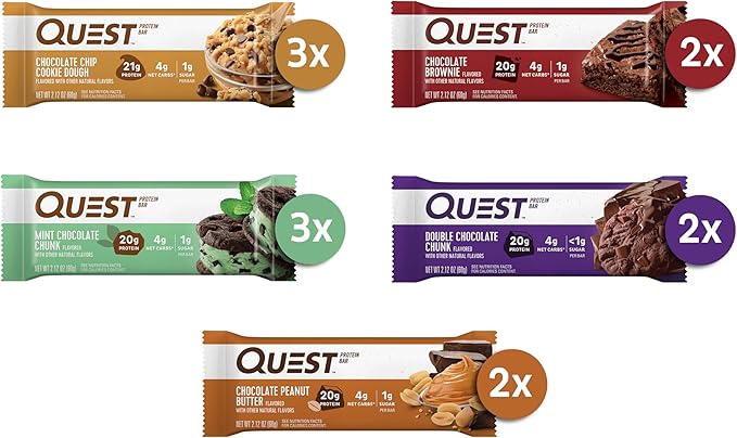 Quest Nutrition Chocolate Lovers Variety Pack High Protein Low Carb Gluten Free Keto Friendly 12 Count