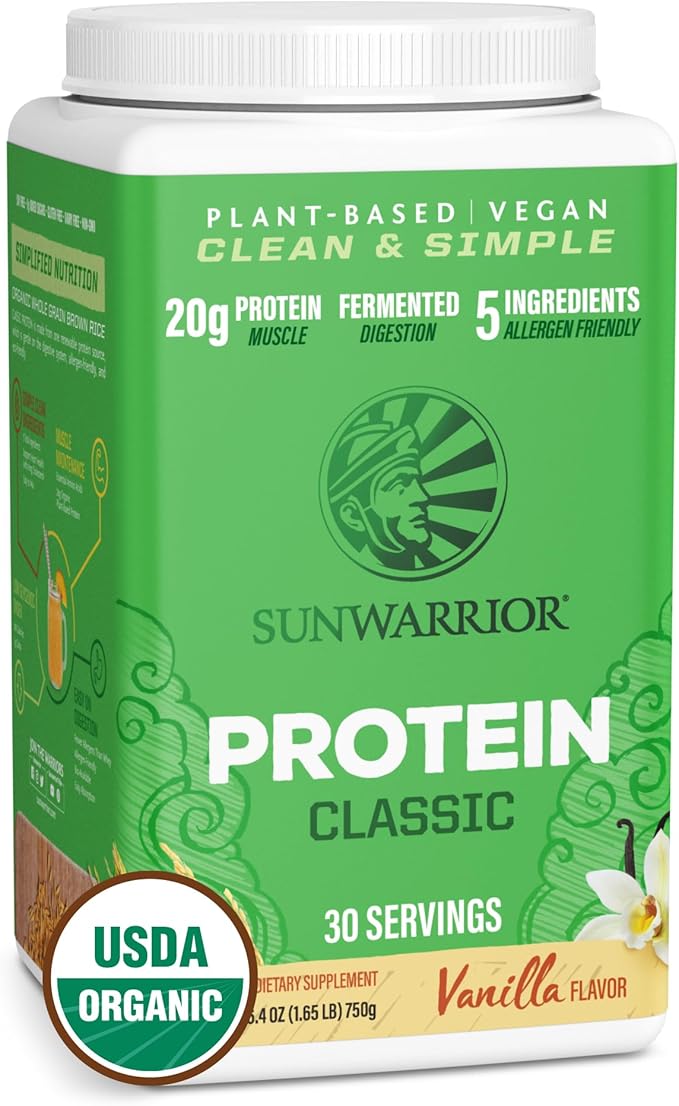 SUNWARRIOR Organic Classic Vanilla Protein 750 GR