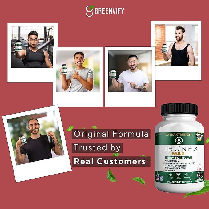 Libonex Max Extra Strength Maca Root Complex Herbal Supplement 60 Capsules All Natural Vegan Gluten Free Non-GMO (5)