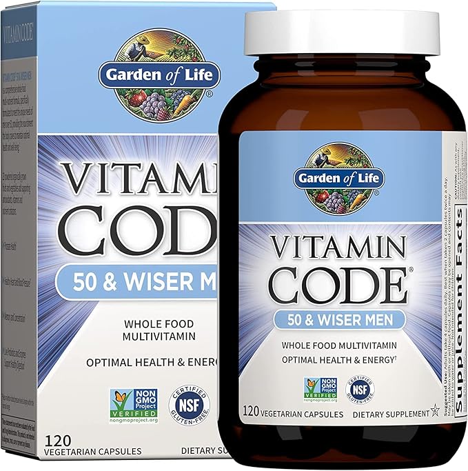Garden of Life Probiotic and Multivitamin Bundle - Primal Defense Ultra Ultimate Probiotic 216 Capsules + Vitamin Code 50 &amp Wiser Men's Multivitamin 120 Capsules