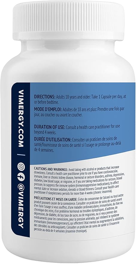 Vimergy Melatonin – Natural Sleep Aid – Sleep Supplement – Helps You Fall Asleep Faster &amp Stay Asleep Longer - Non-GMO Gluten-Free Kosher Soy-Free Vegan Paleo (120 Counts)