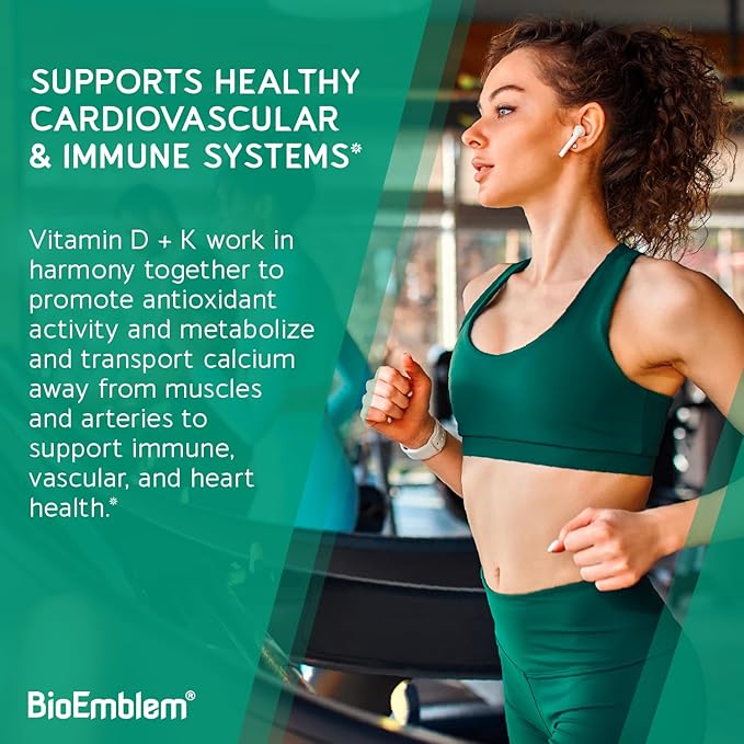 BioEmblem Vitamin D3 K2 Capsules CoQ10