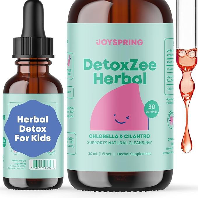 JoySpring Magnesium Citrate Liquid &amp Magnesium Glycinate and Herbal Detox and Cleanse for Kids
