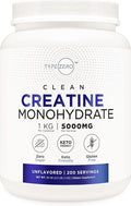 Type Zero Creatine Monohydrate (Unflavored) 1 KG 5000mg (5g) Per Serving Micronized Zero Sugar Keto Friendly &amp Gluten Free 200 Servings