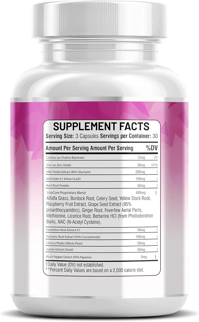 Milk Thistle Complex with NAC Berberine Artichoke Chanca Piedra Turmeric Ginger Beet Root -Liver Cleanse Detox &amp Repair Supplement &amp Burdock Root – 90 Capsules