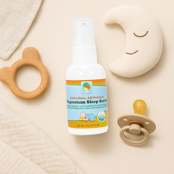 Raise Them Well All Natural Magnesium Sleep Serum for Kids + Free Magnesium Chart PDF | 2 fl oz