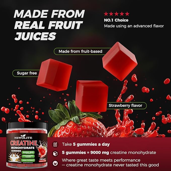 Energy Strength Creatine Monohydrate Gummies 9000MG