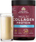 Ancient Nutrition Collagen Peptides Powder Multi Collagen Protein Women &amp Men Vitamin C Probiotics Hydrolyzed Collagen Supports Skin Joints Gut Health Vanilla 24 Servings