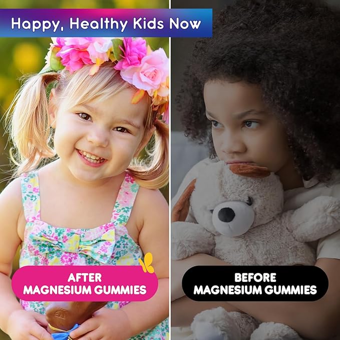 2 Pack Magnesium Glycinate Gummies for Kids &amp Adults Stawberry &amp Raspberry Flavor
