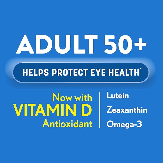 Ocuvite Adult 50+ Eye Health Vitamins and Mineral Supplements with Lutein Zeaxanthin and Omega-3 90 Soft Gels (Pack of 2)