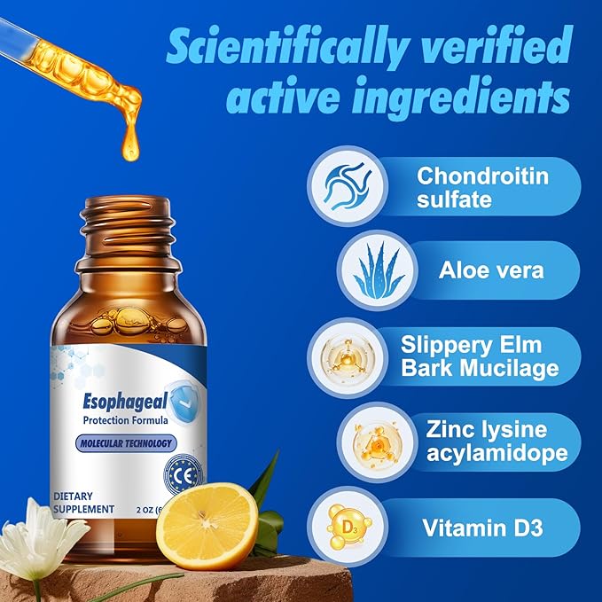 Supports Protect Heartburn Relief Digestion &amp Throat Support Sodium Alginate for Acid Reflux Taste Well 60 ml