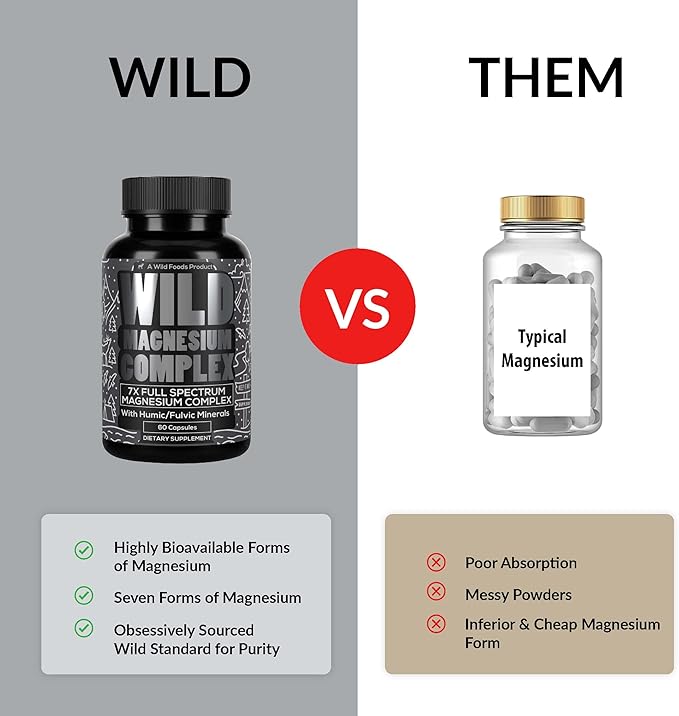 Wild Magnesium Complex 7X &amp Fish Oil Omega 3 Supplements