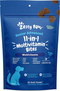 Zesty Paws Senior Dog Multivitamin Treats - Glucosamine for Dogs + Digestive Enzymes &amp Probiotics - Grain Free Dog Vitamins and Supplements for Skin &amp Coat + Immune Health Chicken - Advanced -
