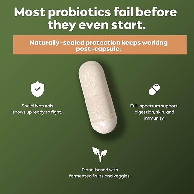 Daily Probiotic | 20 Billion CFU | Multi-Strain with Prebiotic + Postbiotic | Gut Health &amp Digestion Support | Vegan | 30 Capsules