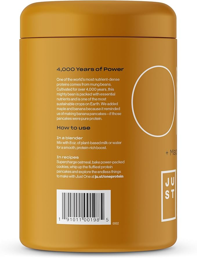Just One Plant Protein Powder Maple Banana 12 oz.